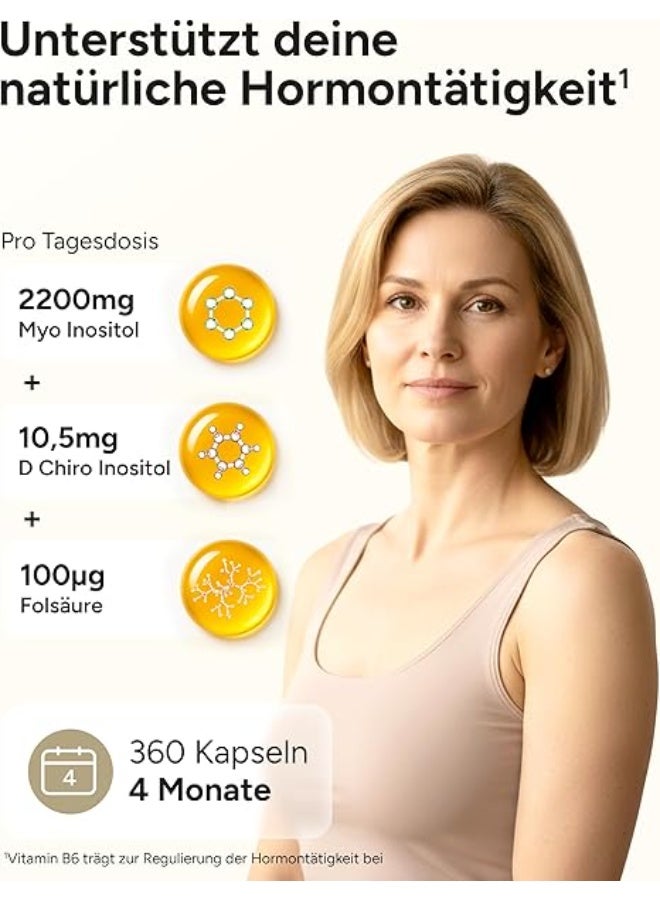 Plantomol Myo-Inositol & Folic Acid – Supports Hormonal Balance & Fertility – Made in Germany – 365 Capsules - Image 2
